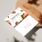 Babydusche Strawberry Diaper Raffekarte Visitenkarte