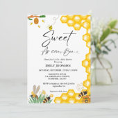 Babydusche süß wie Bienendusche Einladung (Stehend Vorderseite)