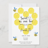 Babydusche süß wie Bienendusche Einladung (Vorderseite)