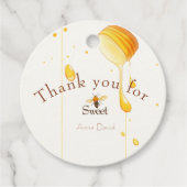 Babydusche süß wie Bienendusche Geschenkanhänger (Vorderseite)