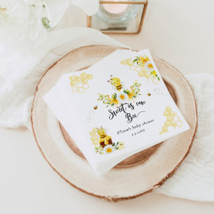 Babydusche süß wie Bienendusche Serviette