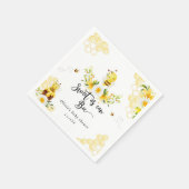 Babydusche süß wie Bienendusche Serviette (Ecke)