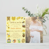 Babydusche süß wie Bier Foto Einladung (Stehend Vorderseite)