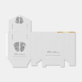 Babydusche Sweet Feet Tropfens Glitzer Silver Gray Geschenkschachtel (Ungefaltet)