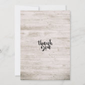 Babydusche Sweet Little Twin Girls Blume Wood Einladung (Rückseite)