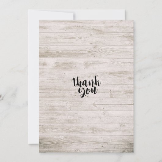 Babydusche Sweet Little Twin Girls Blume Wood Einladung (Rückseite)