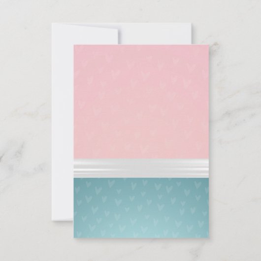 Babydusche Sweet Little Twin Girls White Ribbon Einladung (Rückseite)