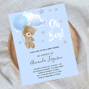 Babydusche Teddy Bär Einladung