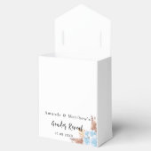 Babydusche Teddy Bär Pampas Gras Blüte Geschenkschachtel (Geöffnet)