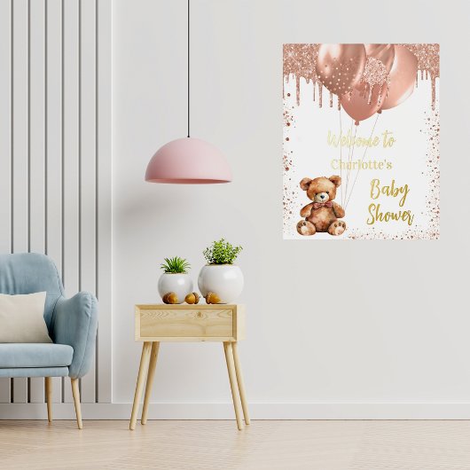 Babydusche Teddy Bärenballon Foliendrucke