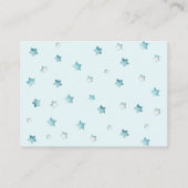 Babydusche Teddy Bear Blue Book Request Begleitkarte (Rückseite)