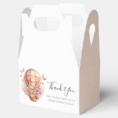 Babydusche Teddy Hot Air Ballon Soft Pink Geschenkschachtel (Geöffnet)