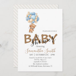 Babydusche Teddy Party Einladungen