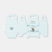 Babydusche Teddybär blau Geschenkschachtel (Ungefaltet)