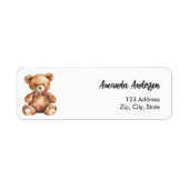 Babydusche Teddybär Rücksendeadresse (Vorne)