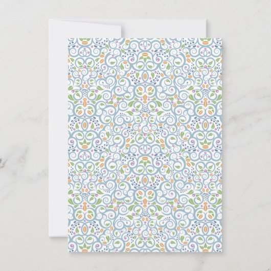 Babydusche Tee Party- Baby Boy II Einladung (Rückseite)