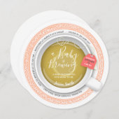 Babydusche Tee-Party Babyzucht Einladung (Vorne/Hinten)