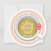 Babydusche Tee-Party Babyzucht Einladung (Vorderseite)