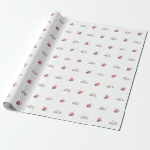 Babydusche Tee Party Niedlich Minimalistisch Boho Geschenkpapier