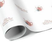 Babydusche Tee Party Niedlich Minimalistisch Boho Geschenkpapier (Rolleneckpunkt)