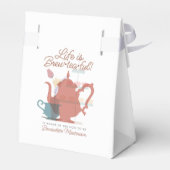 Babydusche Tee Party Niedlich Minimalistisch Boho Geschenkschachtel (Rückseite)