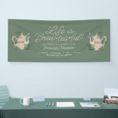 Babydusche Tee Party Niedliches Minimalistisches s Banner (Messe)