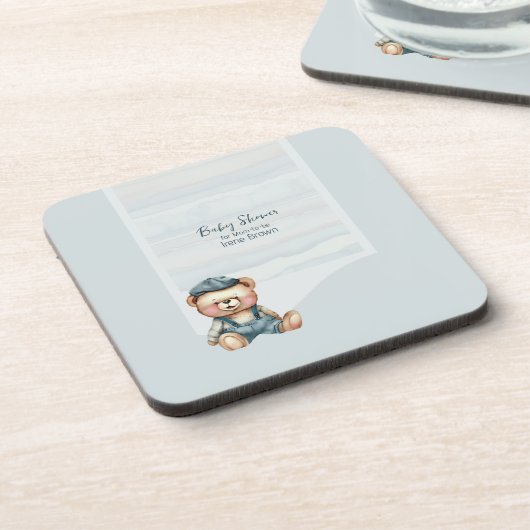 Babydusche Thema Hard Plastic Untersetzer (Linke Seite)