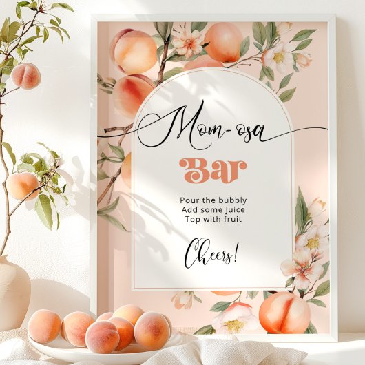 Babydusche Thema Mama osa Bar Poster