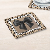 Babydusche - Tierdruck - Bow Rechteckiger Pappuntersetzer (angewinkelt)