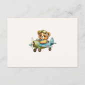 Babydusche Tiny Pilot Teddy Bear Diaper Raffle Begleitkarte (Rückseite)