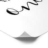 Babydusche Tischnummer Zeichen Poster (Ecke)