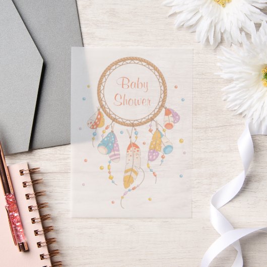Babydusche Tribal Dreamcatcher Boho Beilage Pergament Einladungen (Hochzeit)