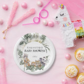 Babydusche tropische Jungle-Tiere Pappteller (Party)