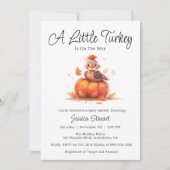 Babydusche Türkei Erntedank Wasserfarbe Einladung (Vorderseite)