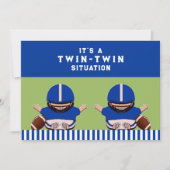 Babydusche Twin Boys Sports Einladung (Vorderseite)