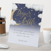 Babydusche Twinkle Little Star Diaper Raffle Sockelschild (In Situ)