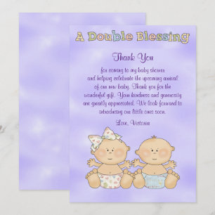Babydusche Twins Boy Girl Einladung