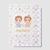 Babydusche Twins Boy Girl Insert Pergament Einladungen (Versetzt (Einladung))