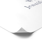 Babydusche über dem Mond Poster (Ecke)