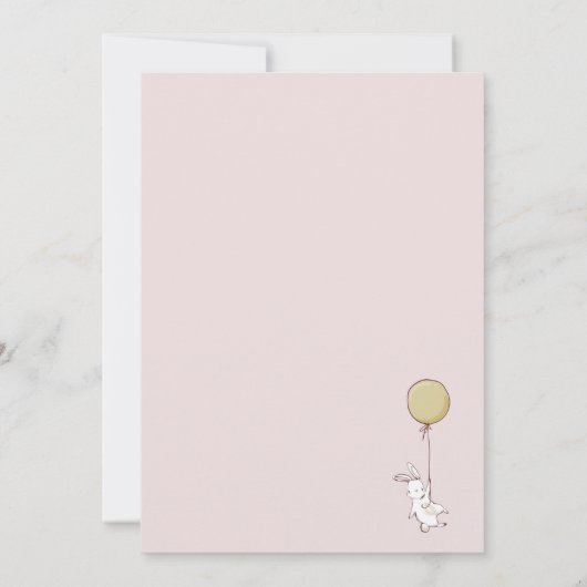 Babydusche über die Meilen Einladung (Rückseite)