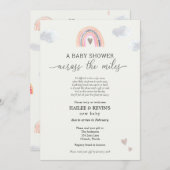 Babydusche über die Meilen Einladung (Vorne/Hinten)