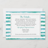 Babydusche über die Meilen Einladung (Rückseite)