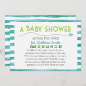 Babydusche über die Meilen Einladung (Vorne/Hinten)