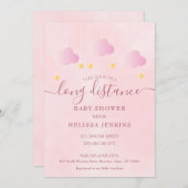 Babydusche über große Entfernungen mit E-Mail Mädc Einladung (Vorne/Hinten)