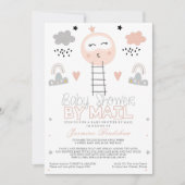 Babydusche über lange Entfernung zum Mond Einladung (Vorderseite)