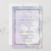 Babydusche Ultra-Violet Wasserfarbenschmetterling Einladung (Vorderseite)