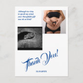Babydusche Ultrasound Girl Pink Vielen Dank. Postkarte (Vorderseite)