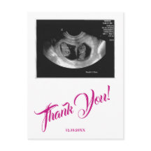 Babydusche Ultrasound Girl Pink Vielen Dank.
