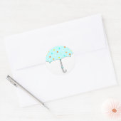 Babydusche Umbrella Classic Round Sticker (Umschlag)