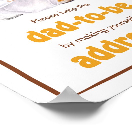 Babydusche-Umschlagstation für Bier-Party Poster (Ecke)